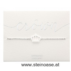 Armband Krone 'versilbert'